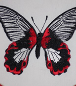 embrodered butterfly